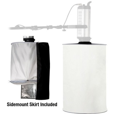 ANGLER 18 INCH CYLINDER SOFTBOX - BOWENS MOUNT LIGHTS WITH SIDEMOUNT SKIRT -MINT