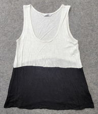 Dot Dot Dot Womens White & Black Sleeveless Top Size S USA Made