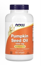 Now Foods Pumpkin Seed Oil 1000 mg 200 Soft-gels Prostate  Heart Health Support