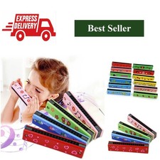Wooden Harmonica Musical Instrument for Kids Music Learning JOKEJOLLY