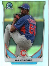 2014 Bowman Draft #CTP-72 C.J. Edwards Chrome Top Prospects Refractors