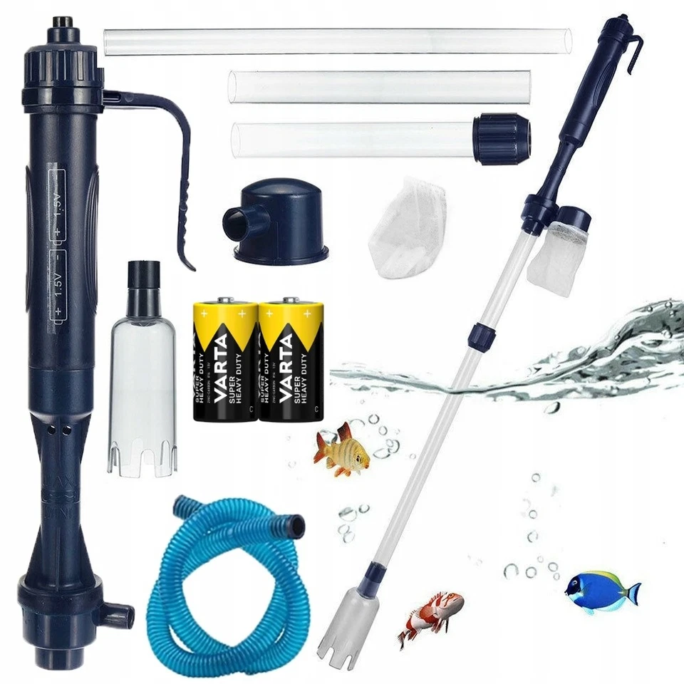 TD STONES Elektronischer Aquarium-Schlammabsauger, batteriebetrieben, 520 l/h,