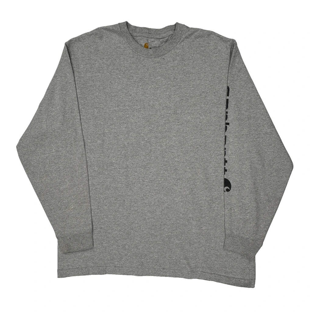 Carhartt Long Sleeve T-Shirt - XL Gray Cotton