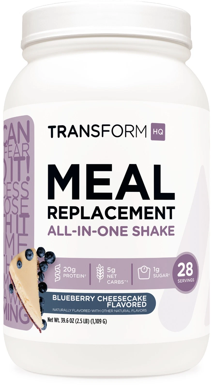 TransformHQ Meal Replacement Shake Powder (Blueberry Cheesecake) Bottle
