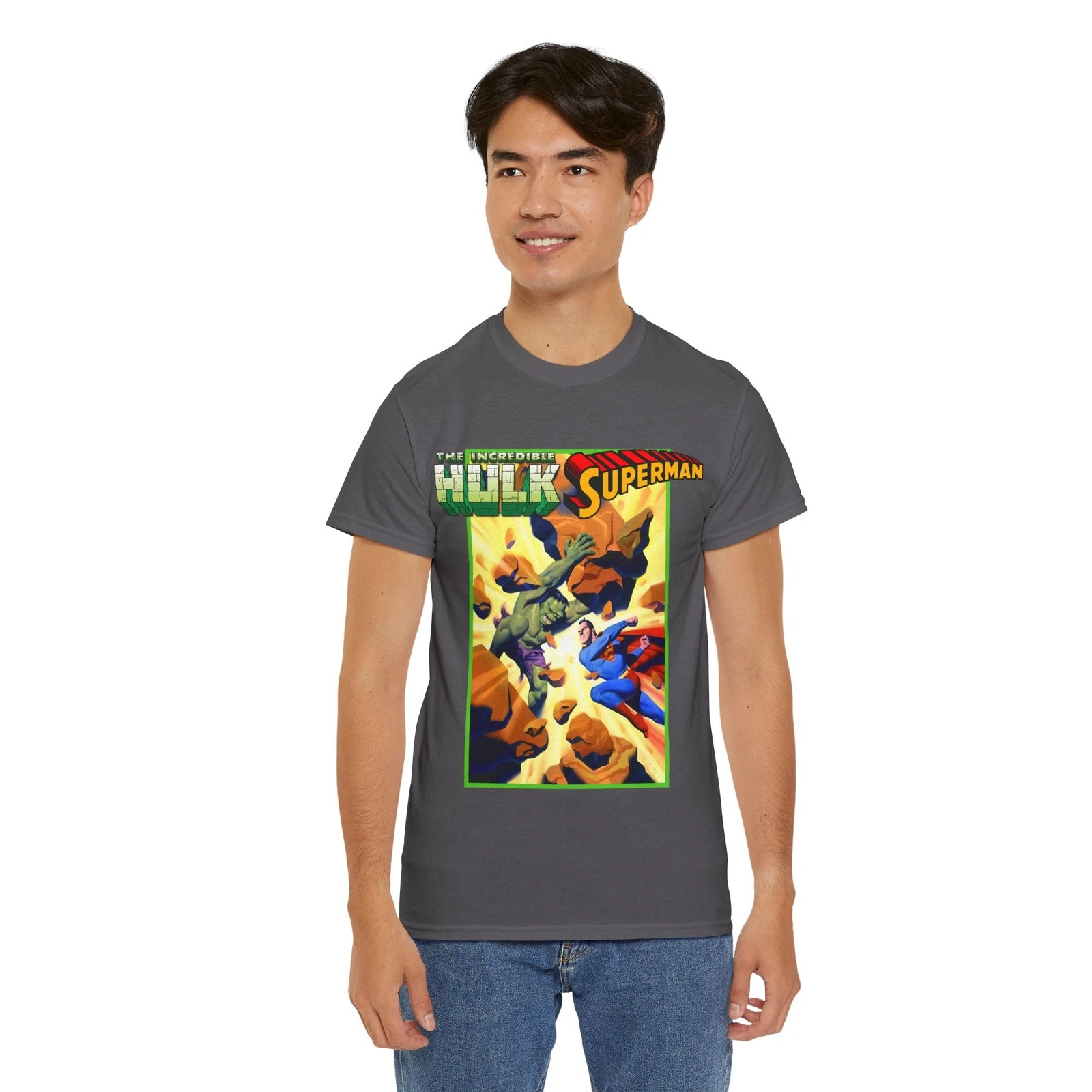 Hulk Vs Superman T-Shirt - Steve Rude Art - DC Comics & Marvel 90s Crossover