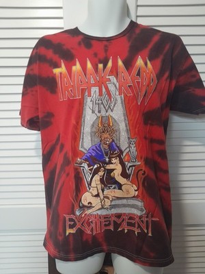 Trippie Redd Excitement Merch T-shirt- Size L Tie Dye Red and Black