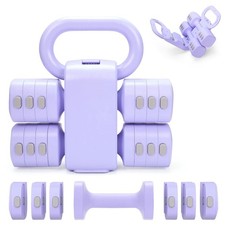 Adjustable 2-in-1 Convertible Kettlebell & Dumbbells Set, 4 in 1 Free Weights...