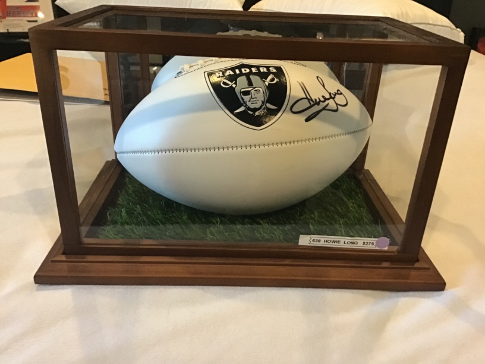 Howie Long Autographed Signed Oakland Raiders Full Size Football, , in a case 