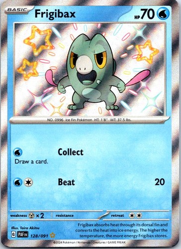 Frigibax Shiny Rare SV: Paldean Fates 128/091 NM