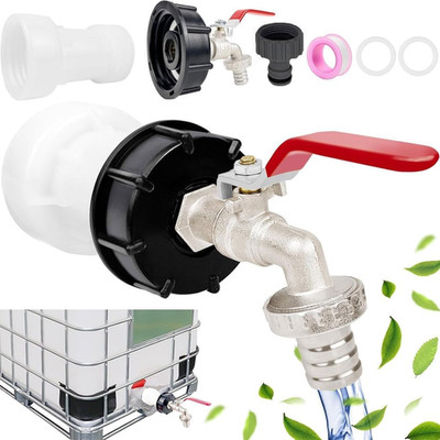 IBC Tank Auslaufhahn - 1000L Wassertank Zubehör, Container Hahn Mit 3/4 Zoll Ans