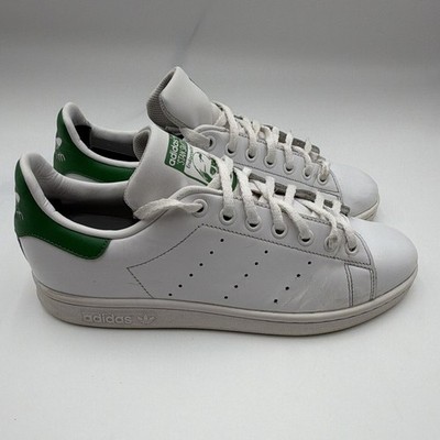 adidas Men's Stan Smith Low Top Lace-Up Leather Sneakers White/Green