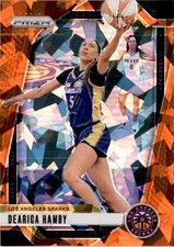 2024 Panini Prizm WNBA #19 Dearica Hamby Ice Orange Prizms Los Angeles Sparks