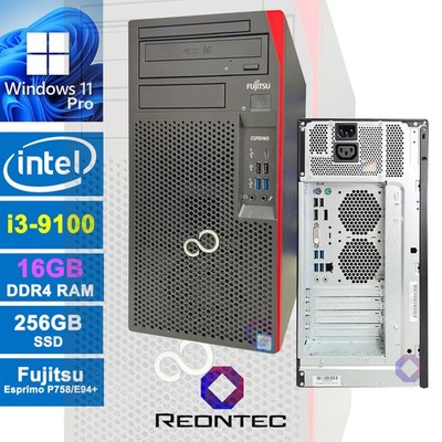 PC Fujitsu Esprimo P758/E94+ Intel i3-9100 Windows 11Pro 256GB SSD 16GB DDR4 RAM