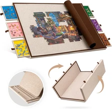 2000 Piece Foldable & Tilting Puzzle Board with 6 Drawers & Cover, Lightweight &