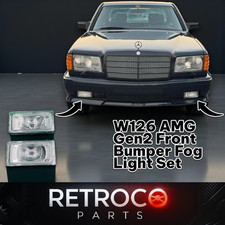 F&uuml;r Mercedes W126 AMG Gen2 Sto&szlig;stange vorne Nebelscheinwerfer Set Ref oe: HWA...