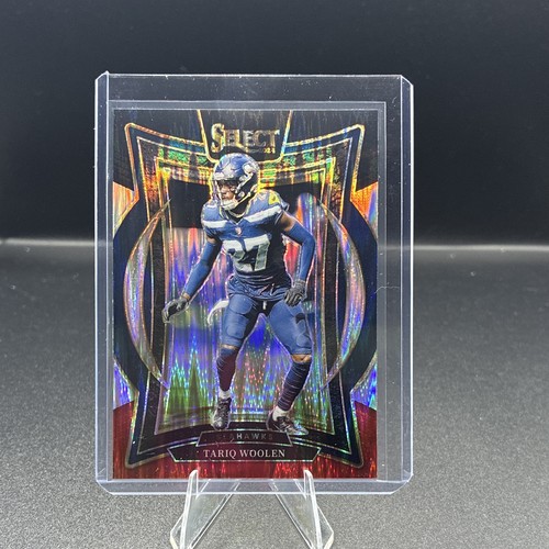 Panini 2024 Select Tariq Woolen Concourse Black & Red Shock Prizm #95 Seahawks