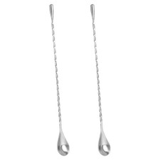 KTOJOY 2 Pack Bar Spoon Cocktail Mixing Spoon &ndash; 12'' Long Stainless Steel