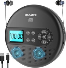 MEGATEK CP27BR Portable CD Player Bluetooth for Car with FM Transmitter New