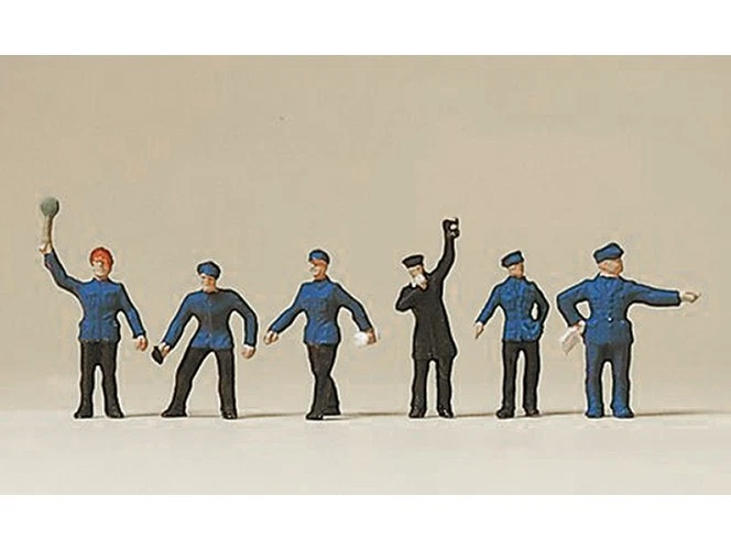 Preiser scala N 79010 Figure Omini personale ferroviario 6 pezzi Nuovi OVP