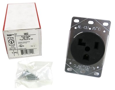 Pass & Seymour Legrand 3802 Power Outlet Flush Mount 30A 125V 2P 3W