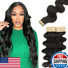 Lashey 20" Body Wave Tape-In Human Hair Extensions 100 Invisible Soft
