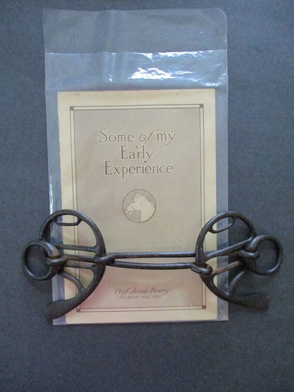 Unusual Vintage Iron Bit & 1913 Beery Horse Training Booklet Pleasant Hill OH