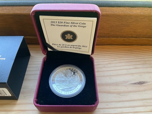 Kanada .9999 1oz Silber PP 20 $ Guardian of the Gorge Münze 2013. Limitierte Ausgabe