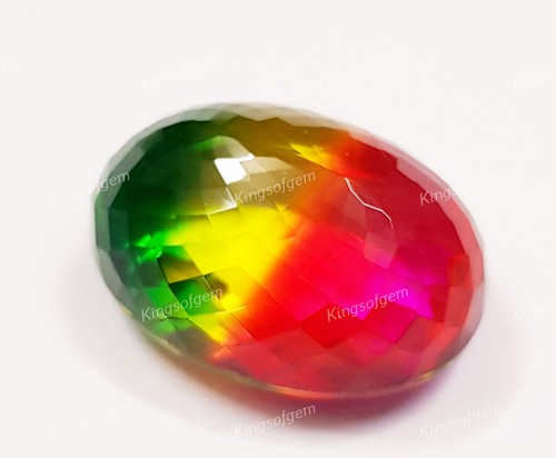75 Ct Doublet Glass Stone Multi Color Tourmaline Oval Cut Stone Loose Gemstone - Picture 6 of 6