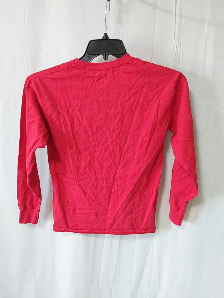 Hanes Tagless Boys Crew Neck Long Sleeve Shirt Youth Size Large Red T36-1704 - Image 2 of 3
