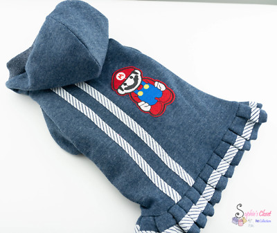 Super Mario Dog Sweatshirt - Small Coat for Pets - Free Shipping