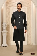 3 Pc Mens Designer Bollywood Ethnic Wear Boys Festival Wear Kurta Payjama Jacket
