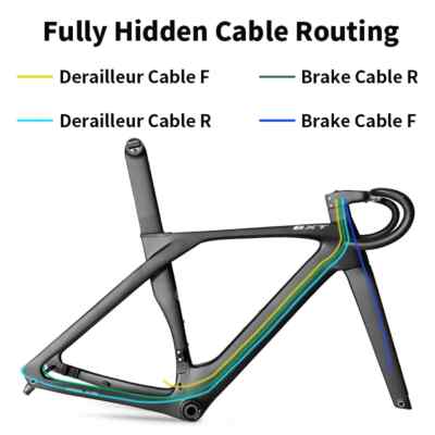 26 x 4.0リムフレーム Carbon Road Bike Frameset Disc Brake 700*32C Light Weight Frame