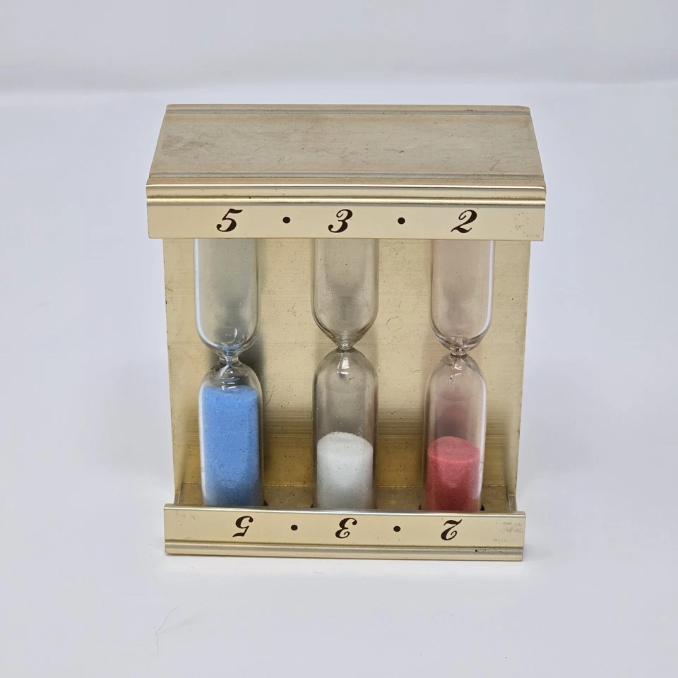 vtg MCM Hourglass Egg Timer Minute One Three Five Time Out Clock Cooking USA - Image 4 of 4