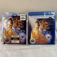 Beauty and the Beast 25th Anniversary Edition Blu-ray, 2016  Slip Cover Sealed
