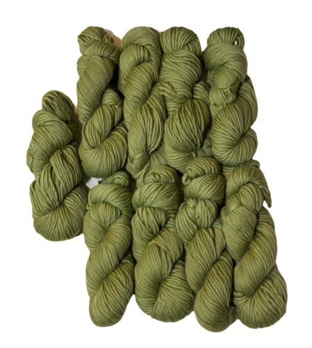 Super Bulky Merino Wool Yarn Lot. 9 Skeins. Chartreuse. 1278 total yards.