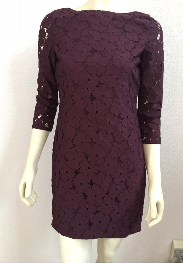 Diane von Furstenberg Sarita Floral Lace Dress Aubergine Purple 4 Diane von Furstenberg Sarita Floral Lace Dress Aubergine Purple 4