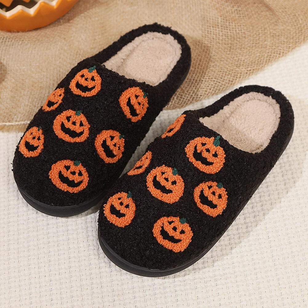 APL Pantofole Zucca Halloween Comode Soffici Coppia Pantofole per Camera da Letto Interno