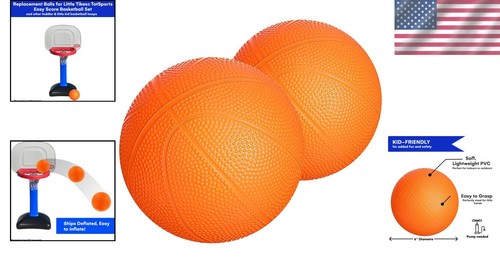 Kid-Friendly 6-Inch Basketballs - Lightweight Indoor/Outdoor Play for Toddlers - Picture 2 of 8