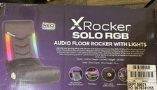 X Rocker Solo RGB Audio Floor Rocker Gaming Chair, Black Mesh NIB