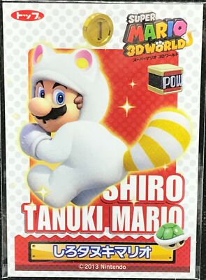 White Raccoon Dog Mario Super Mario 3D World Nintendo Top Card