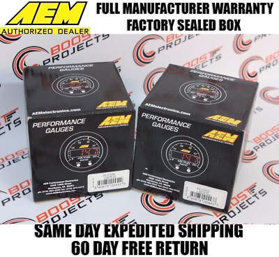 AEM X-Series AFR Wideband Sensor Controller Gauge & Boost Pressure Display Gauge