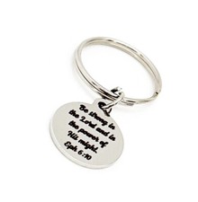 Be Strong In The Lord Charm Keychain, Ephesians 6 10, The Power Of His Might