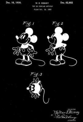 1930 - Mickey Mouse - Walt Disney - Patent Art Magnet | eBay