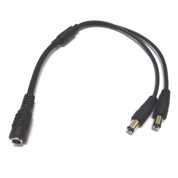 10X DC Power Splitter Cable 1 Female to 2 male cord for CCTV Camera 5.5mm/2.1mm - Image 4 of 4