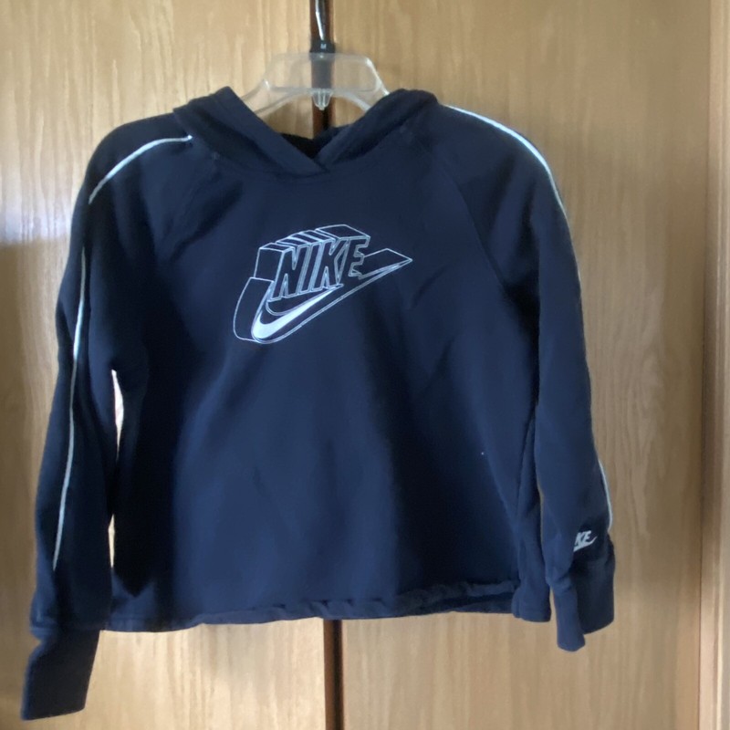 Girls Black Nike Hoodie Size L+  Crop length