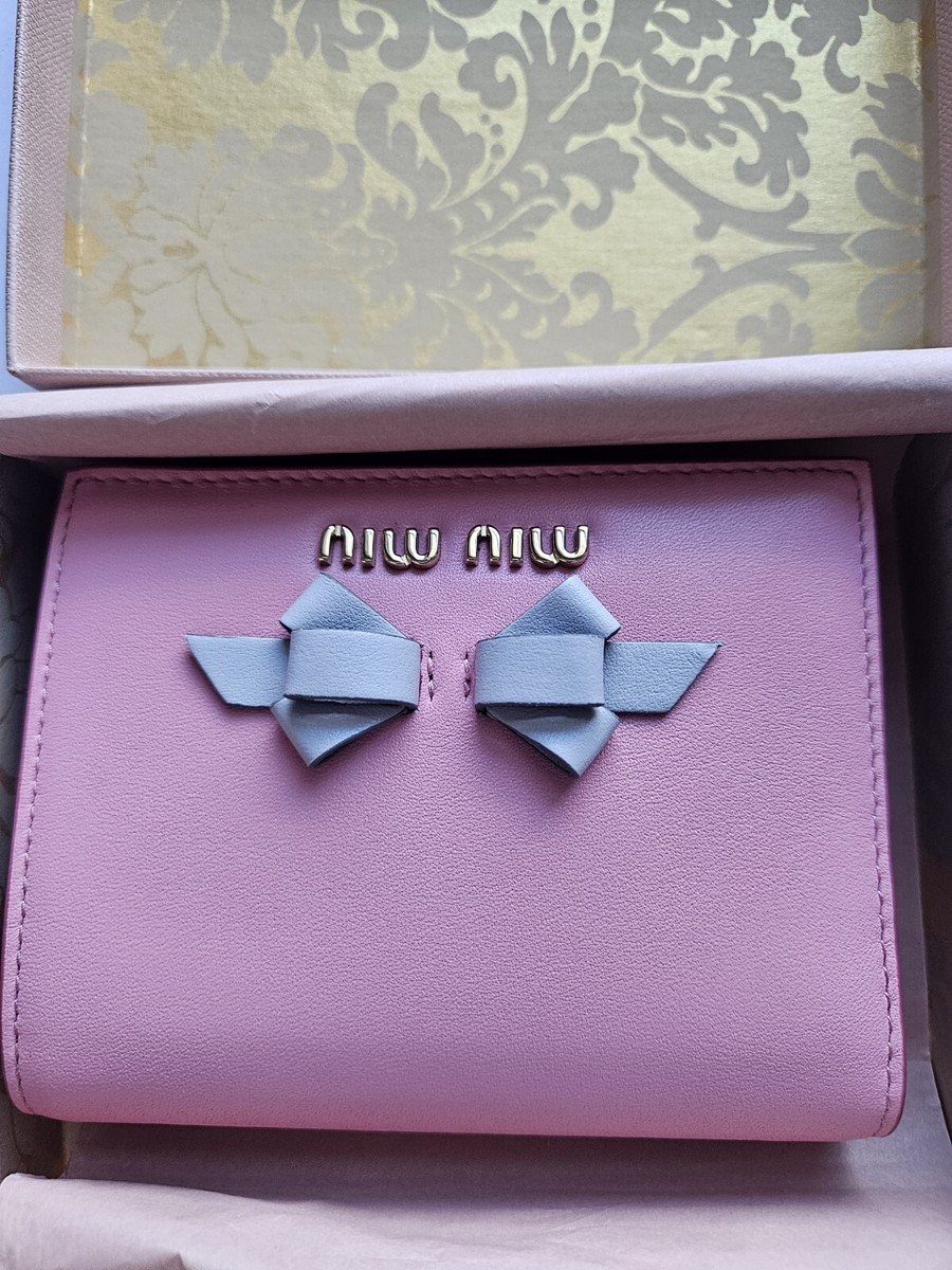 【meshiuma】Miu Miu Wallet Miu Miu Matelasse Nappa Leather Wallet Black in Leather - US