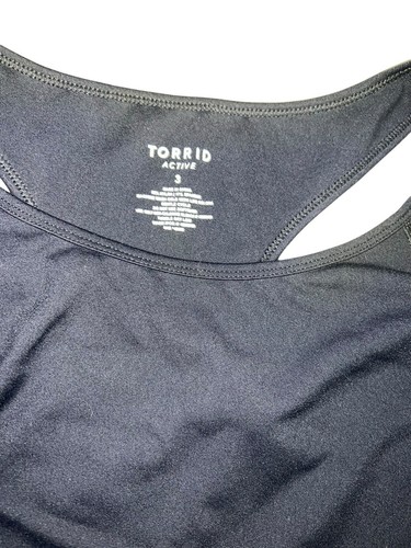 Torrid Active Damen schwarz Racerback Sport BH Übergröße 3X neu ohne Etikett - Bild 5 von 9