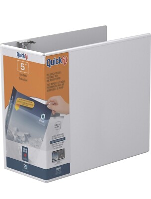 New Stride Quick Fit D-Ring View Binder 5'' Capacity White (STW87070) Folder