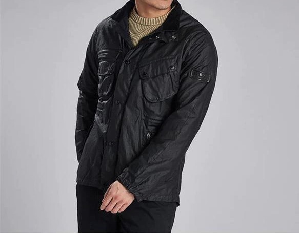 BARBOUR International  AUDIO WAX JACKET, BLACK, SMALL, RRP:£429! BNWT image 4