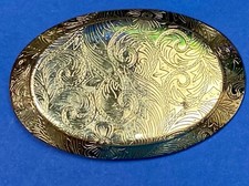 Beautiful Engraved Western Oval Flower Pattern Belt Buckle